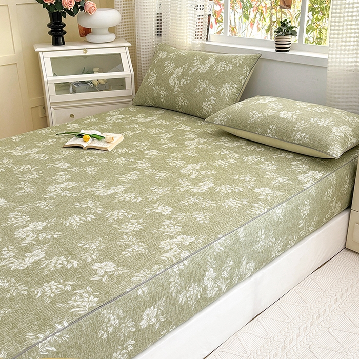 91家纺网 家纺一手货源 找家纺 元元被芯 2025新款40支13372全棉印花全棉隐藏式夹棉床笠 颂雅