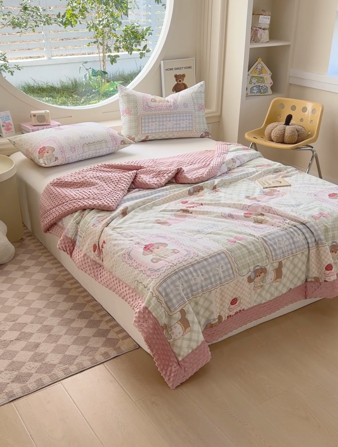 91家纺网 家纺一手货源 找家纺 梦依依 2025新款40支全棉豆豆被大豆被夏被春秋被子被芯 加微信送买家秀 趴趴乐园