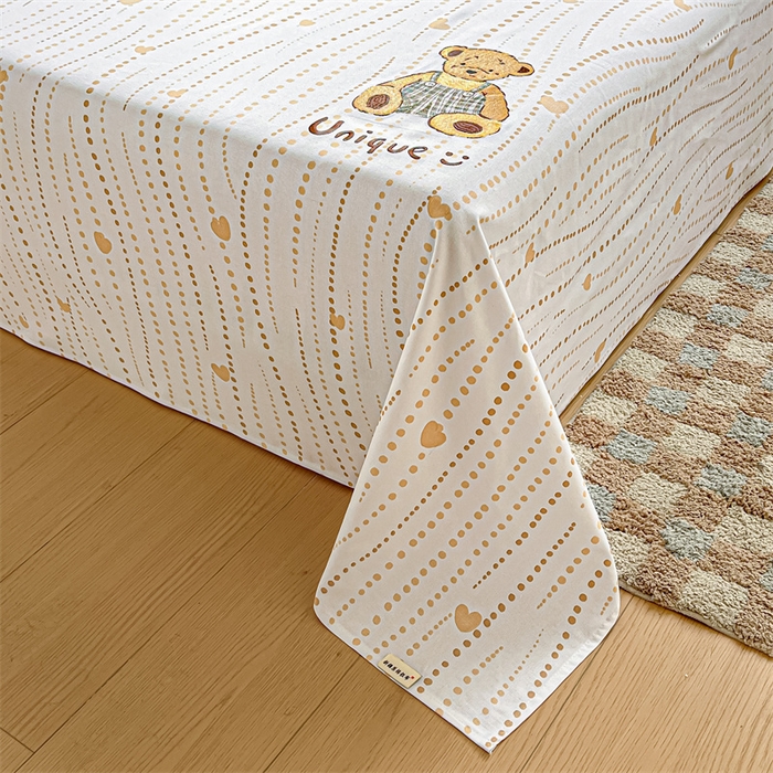 91家纺网 家纺一手货源 找家纺 笙意家纺2025新款全棉老粗布单品单床单 流心岁月-咖