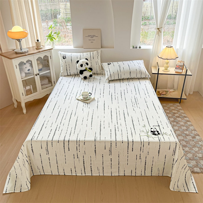 91家纺网 家纺一手货源 找家纺 笙意家纺2025新款全棉老粗布单品单床单 流星雨-灰