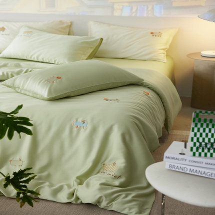 简纯主义 2025新款天丝四件套 散点系列 萌宠-青稞