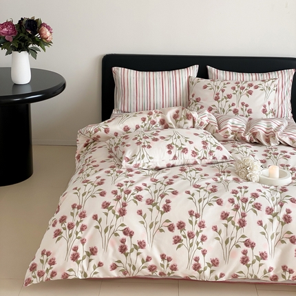 91家纺网 家纺一手货源 找家纺 慕希家纺 2025新款全棉13372印花四件套 邂逅