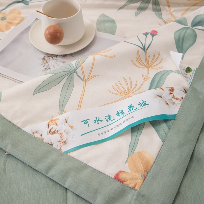 91家纺网 家纺一手货源 找家纺 鑫棉坊 2025新款A类全棉印花大豆纤维空调被大豆被 漫歌雅韵