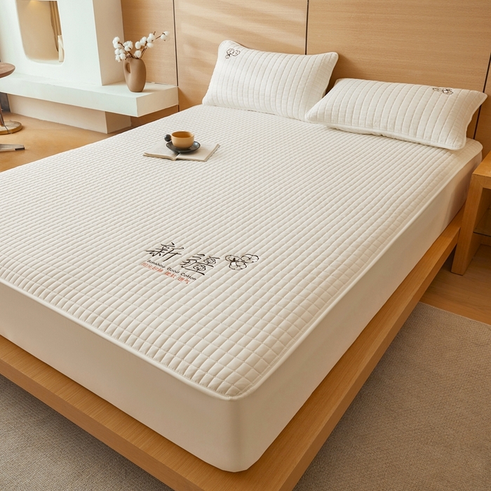 91家纺网 家纺一手货源 找家纺 （总）锦眠2025款刺绣新疆棉花夹棉床笠