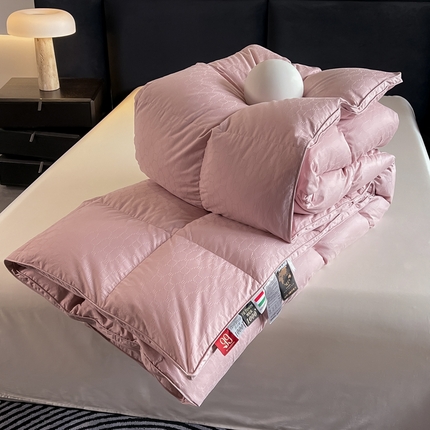 静若居羽绒被壳 2025新款全棉双层提提花不跑被超服帖鹅绒被 西西里豆沙