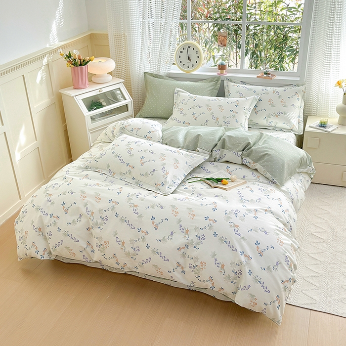 91家纺网 家纺一手货源 找家纺 元元被芯 2025新款40支13372全棉印花全棉三件套 硕果