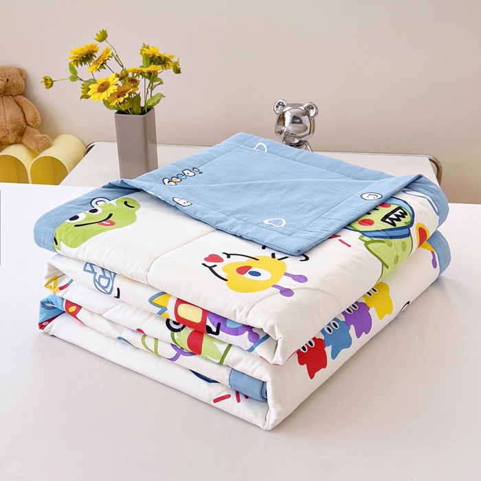 91家纺网 家纺一手货源 找家纺 鑫棉坊 2025新款A类全棉印花大豆纤维空调被大豆被 怪兽学院