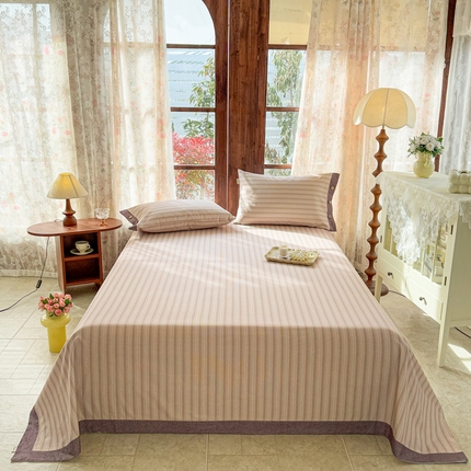 91家纺网 家纺一手货源 找家纺 （总）简宜家居 2025新款宽边纯棉全棉老粗布床单