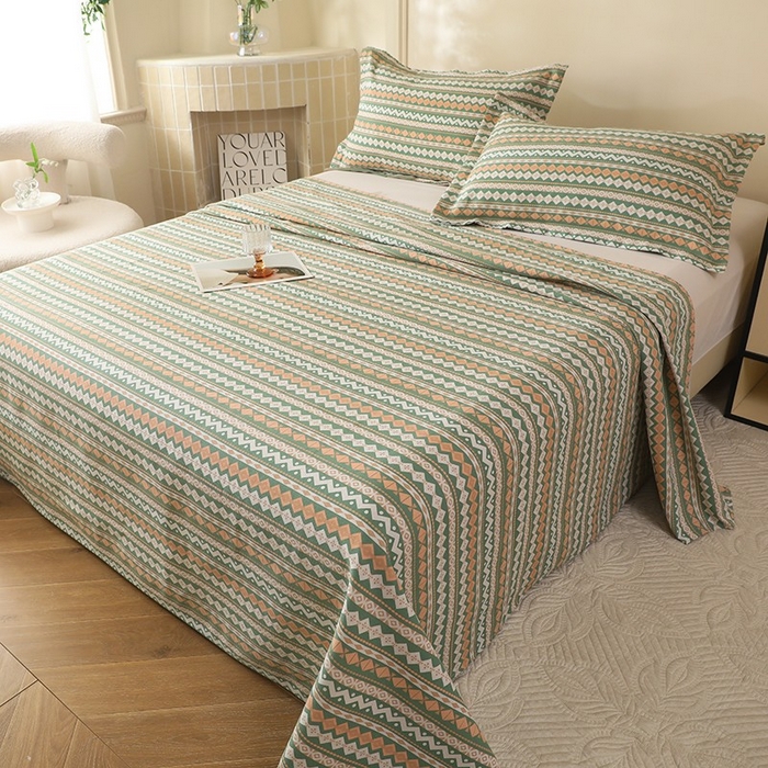 91家纺网 家纺一手货源 找家纺 幸嘉轩2025新款亲肤舒适床单三件套 雅梦静