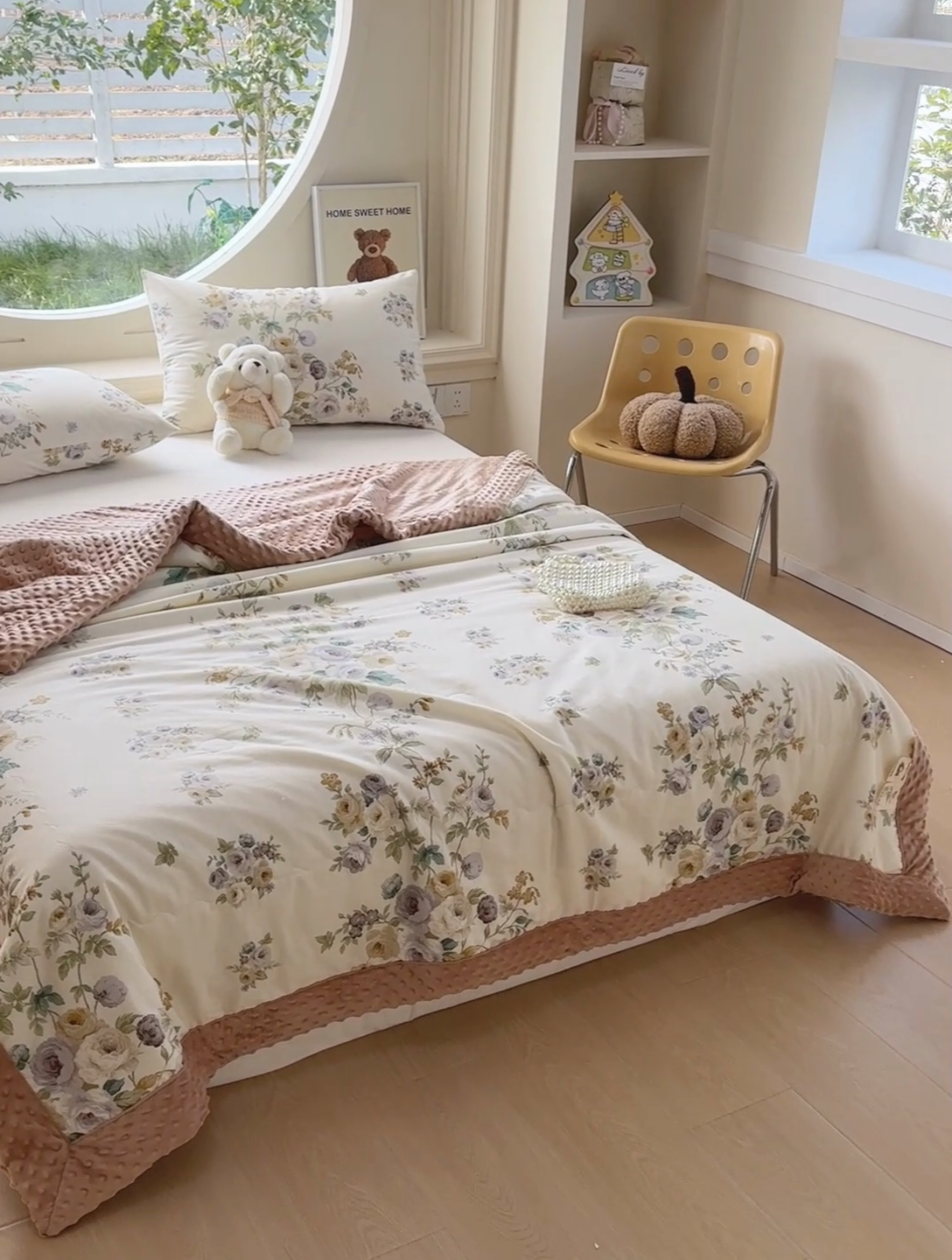 91家纺网 家纺一手货源 找家纺 梦依依 2025新款40支全棉豆豆被大豆被夏被春秋被子被芯 加微信送买家秀 香榭丽舍