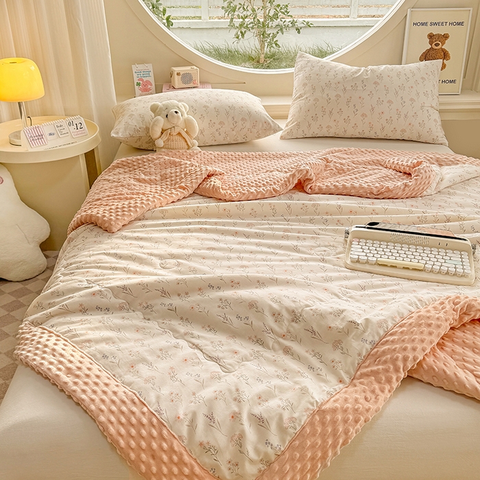 91家纺网 家纺一手货源 找家纺 梦依依 2025新款40支全棉豆豆被大豆被夏被春秋被子被芯 加微信送买家秀 梦回浅溪