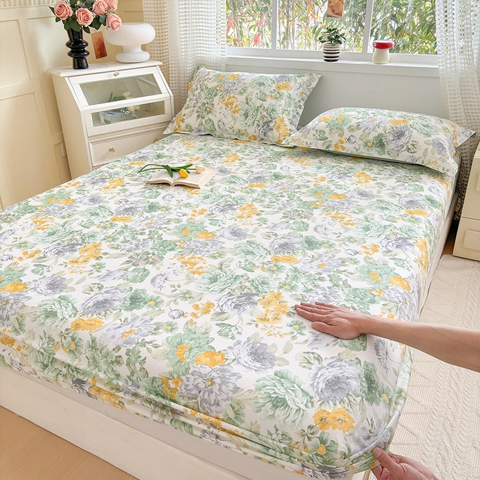 91家纺网 家纺一手货源 找家纺 元元被芯 2025新款40支13372全棉印花全棉床笠 亦语