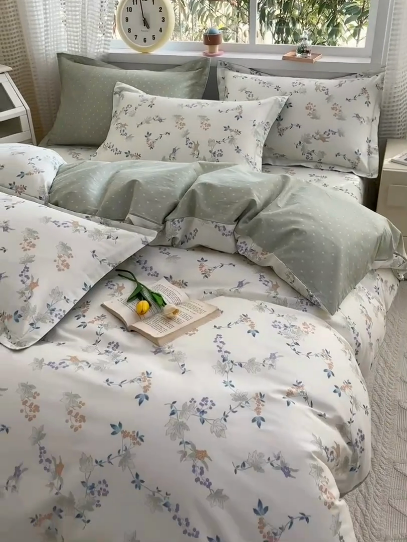 91家纺网 家纺一手货源 找家纺 元元被芯 2025新款40支13372全棉印花全棉被套 硕果