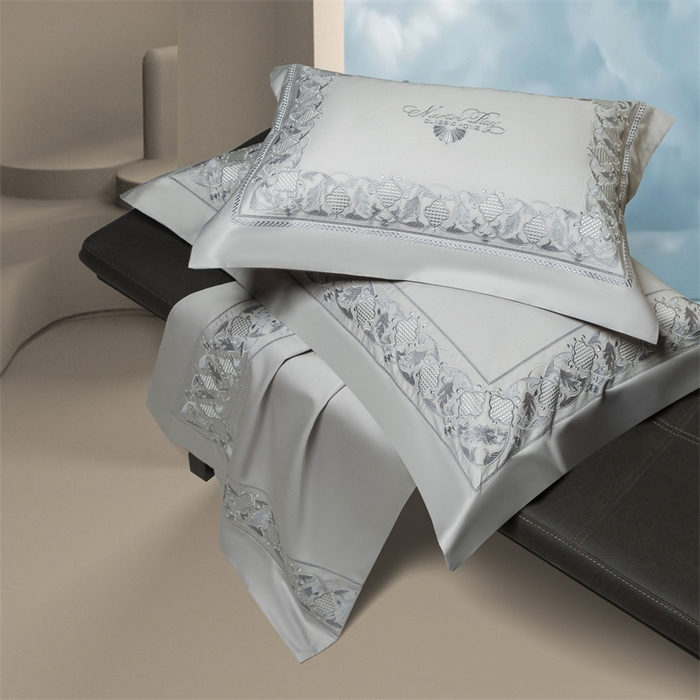 91家纺网 家纺一手货源 找家纺 高大尚婚庆馆 2025新款长绒棉四件套-简奢 简奢-绅士灰