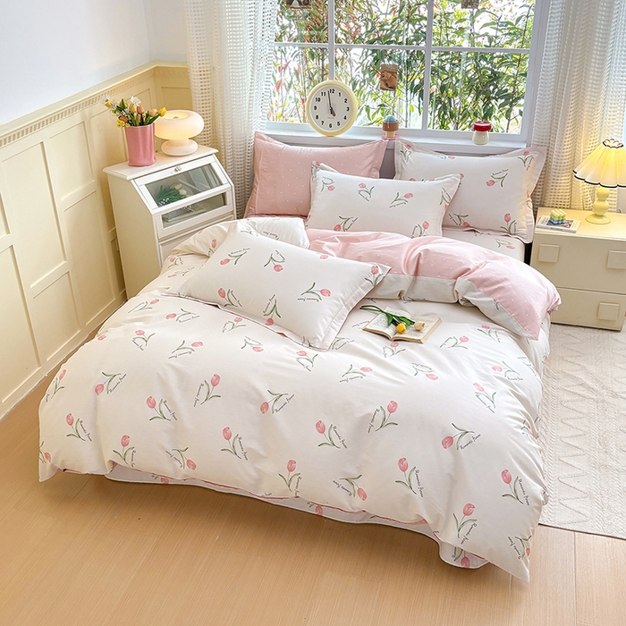 91家纺网 家纺一手货源 找家纺 元元被芯 2025新款40支13372全棉印花全棉四件套 昕动