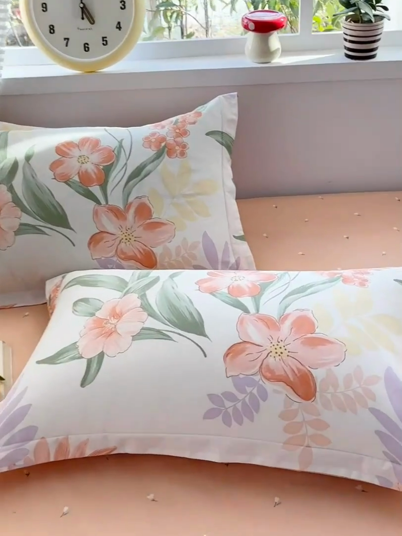 91家纺网 家纺一手货源 找家纺 元元被芯 2025新款40支13372全棉印花全棉枕套 半夏