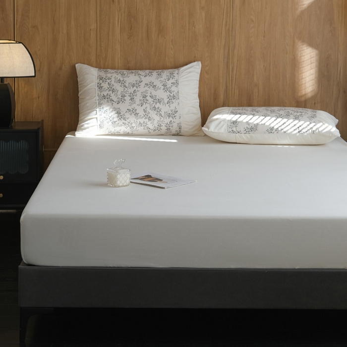 91家纺网 家纺一手货源 找家纺 布可家纺 2025新款A类法式清新褶皱印花四件套 椿山恋