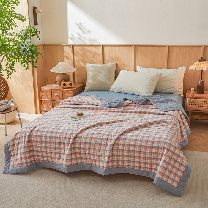 91家纺网 家纺一手货源 找家纺 （总）猎鹿人家纺2025新款A类无印风水洗棉新疆棉花夏被