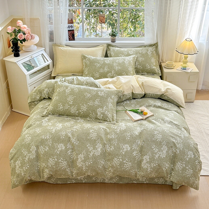 91家纺网 家纺一手货源 找家纺 元元被芯 2025新款40支13372全棉印花全棉四件套 颂雅