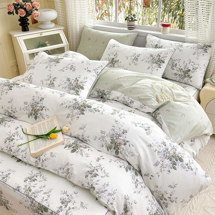 91家纺网 家纺一手货源 找家纺 元元被芯 2025新款40支13372全棉印花全棉隐藏式夹棉被套 若萱