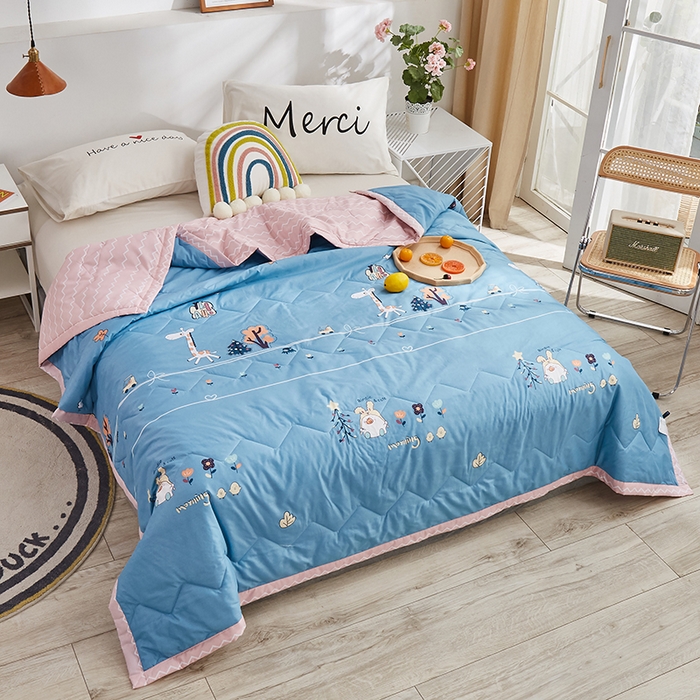 91家纺网 家纺一手货源 找家纺 元元被芯 2025新款亲肤舒适磨毛印花夏被被子被芯 迷你鹿