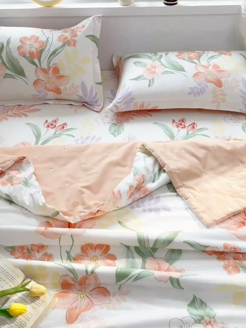 91家纺网 家纺一手货源 找家纺 2025新款40支13372全棉印花夏被 半夏