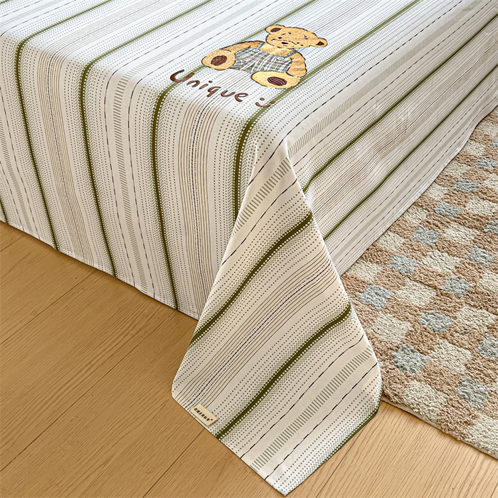 91家纺网 家纺一手货源 找家纺 笙意家纺2025新款全棉老粗布单品单床单 莫奈绿