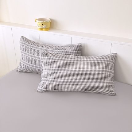 91家纺网 家纺一手货源 找家纺 （总）老K (原美阁） 2025新款亲肤舒适针织棉泡泡纱简单款单枕套