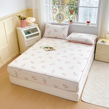 91家纺网 家纺一手货源 找家纺 （总）元元被芯 2025新款40支13372全棉印花全棉隐藏式夹棉床笠