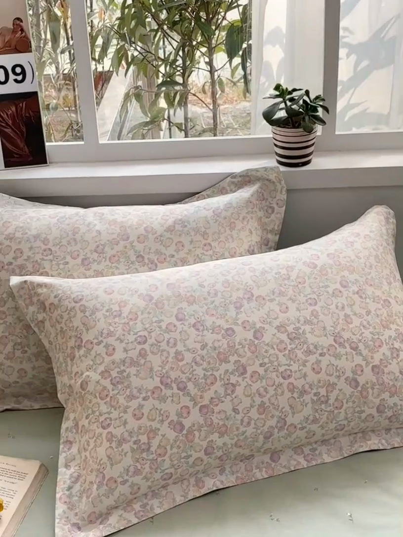 91家纺网 家纺一手货源 找家纺 元元被芯 2025新款40支13372全棉印花全棉枕套 悠然