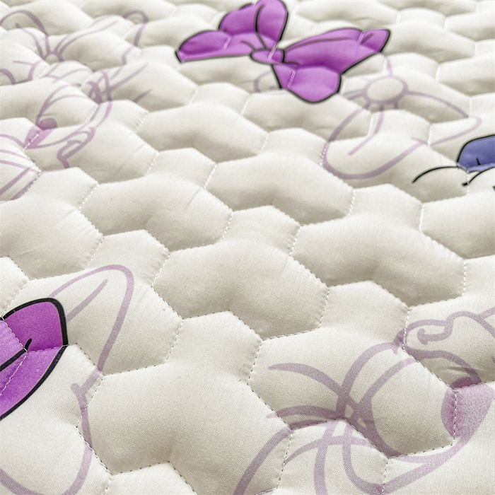 91家纺网 家纺一手货源 找家纺 迪梦思家纺 2025新款A类正版授权卡通印花水洗棉夹棉学生床护垫 黛西女上