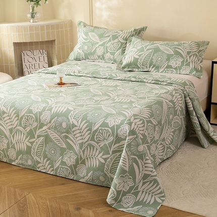 91家纺网 家纺一手货源 找家纺 幸嘉轩2025新款亲肤舒适床单三件套 花香恋