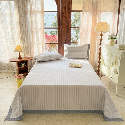 91家纺网 家纺一手货源 找家纺 （总）简宜家居 2025新款宽边纯棉全棉老粗布床单