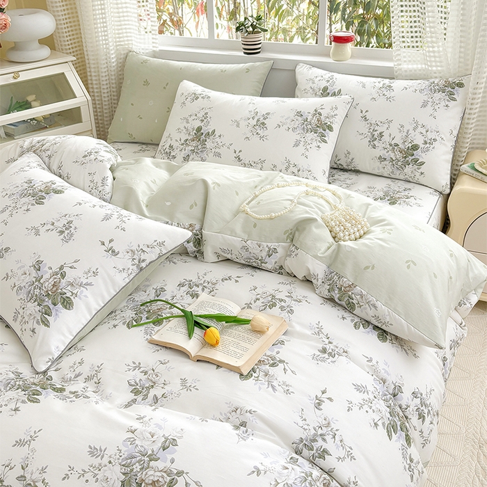 91家纺网 家纺一手货源 找家纺 元元被芯 2025新款40支13372全棉印花全棉隐藏式夹棉被套 若萱