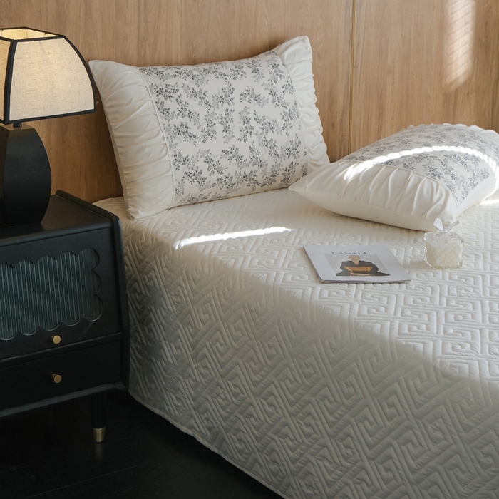 91家纺网 家纺一手货源 找家纺 （总）布可家纺 2025新款A类法式清新褶皱印花四件套