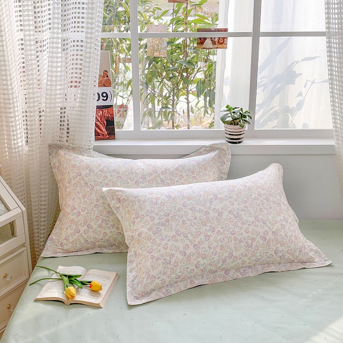 91家纺网 家纺一手货源 找家纺 元元被芯 2025新款40支13372全棉印花全棉枕套 悠然