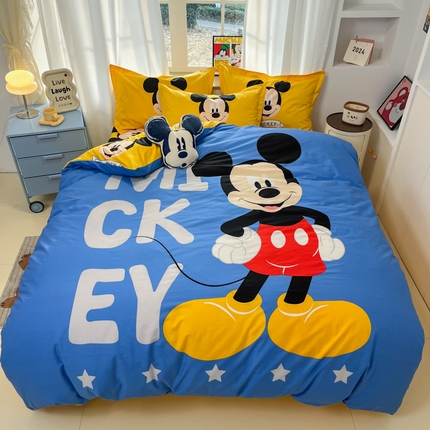 典曼家纺 2025新款迪士尼大版印花卡通四件套 米奇妙妙