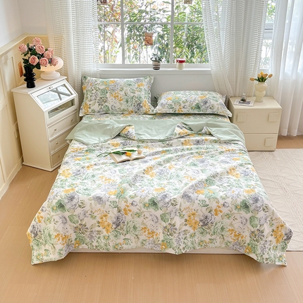 元元被芯 2025新款40支13372全棉印花夏被四件套 亦语