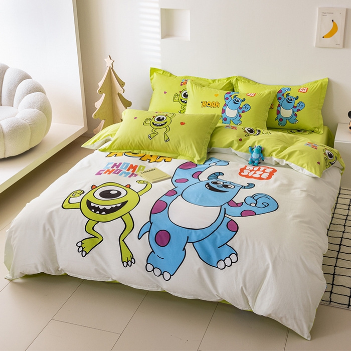 91家纺网 家纺一手货源 找家纺 典曼家纺 2025新款迪士尼大版印花卡通四件套 奥利给米