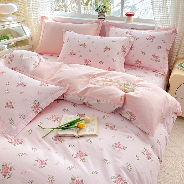 91家纺网 家纺一手货源 找家纺 元元被芯 2025新款40支13372全棉印花全棉四件套 诗雨