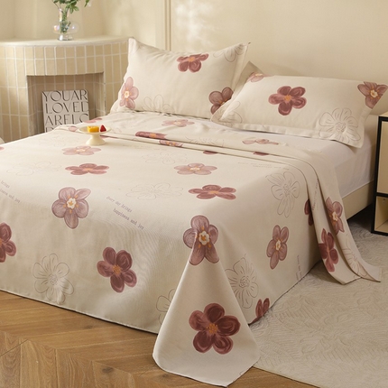 91家纺网 家纺一手货源 找家纺 幸嘉轩2025新款亲肤舒适床单三件套 花岚