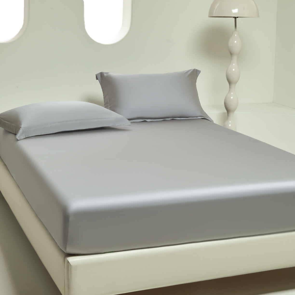 91家纺网 家纺一手货源 找家纺 618家纺 2025新款60S100支兰精天丝单品-单床笠 天丝银河灰