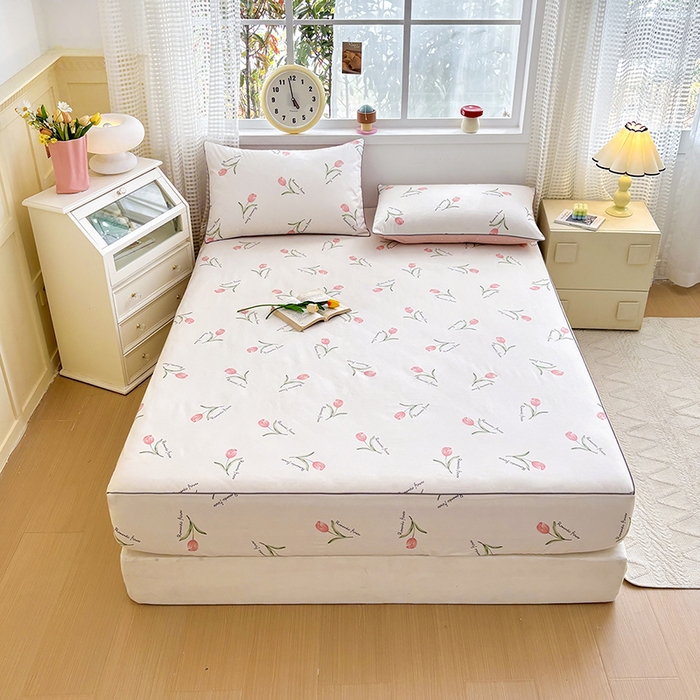 91家纺网 家纺一手货源 找家纺 元元被芯 2025新款40支13372全棉印花全棉隐藏式夹棉床笠 昕动