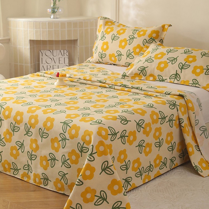 91家纺网 家纺一手货源 找家纺 幸嘉轩2025新款亲肤舒适床单三件套 花影爱情