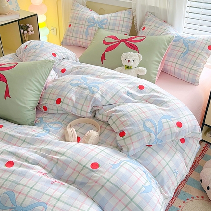 大麦乐田2025新款超柔大版印花四件套 小草莓乐园