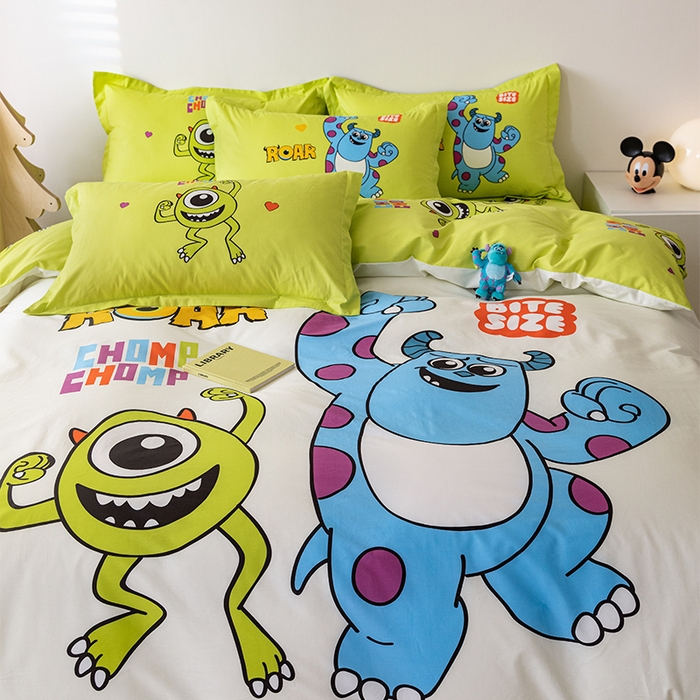 91家纺网 家纺一手货源 找家纺 典曼家纺 2025新款迪士尼大版印花卡通四件套 奥利给米