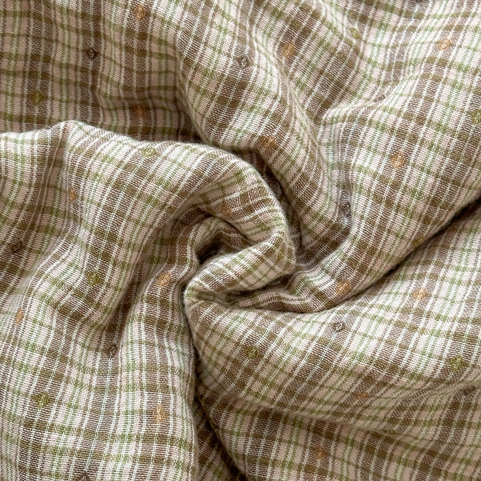 91家纺网 家纺一手货源 找家纺 月夏 2025新款全棉双层纱纱布夏被夏凉被空调被 毛毛虫-绿【填充新疆棉花】