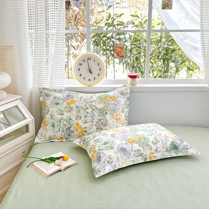 91家纺网 家纺一手货源 找家纺 元元被芯 2025新款40支13372全棉印花全棉枕套 亦语