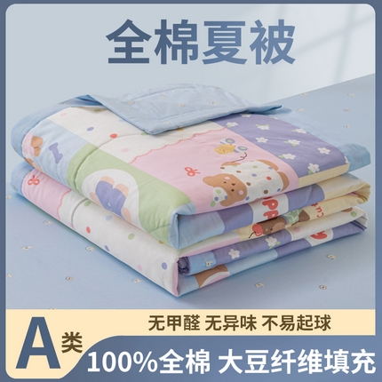 91家纺网 家纺一手货源 找家纺 鑫棉坊 2025新款A类全棉印花大豆纤维空调被大豆被 乐享一族