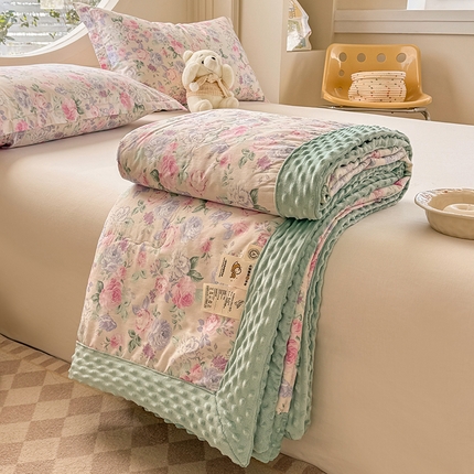 91家纺网 家纺一手货源 找家纺 （总）梦依依 2025新款40支全棉豆豆被大豆被夏被春秋被子被芯 加微信送买家秀